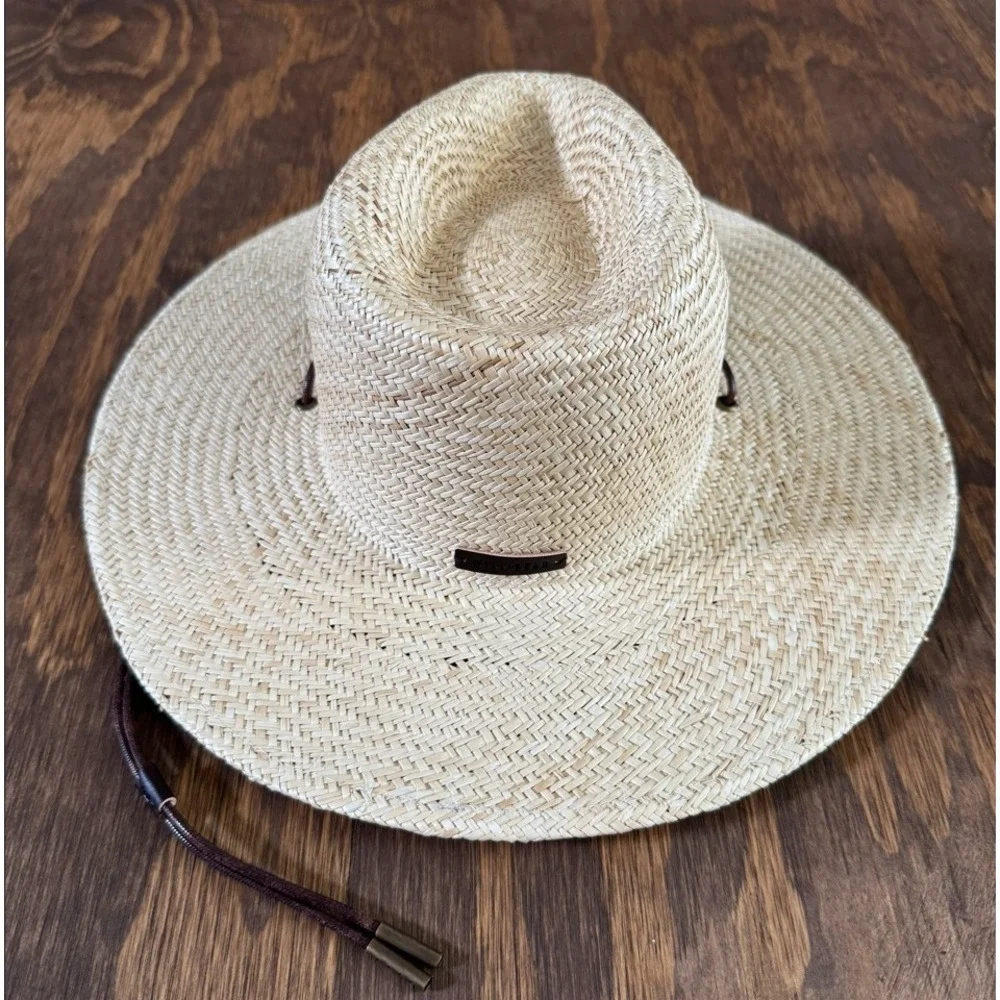 NWT Will & Bear Cubs Little Rider Bone Palm Straw Hat Kids One Size UPF 50+